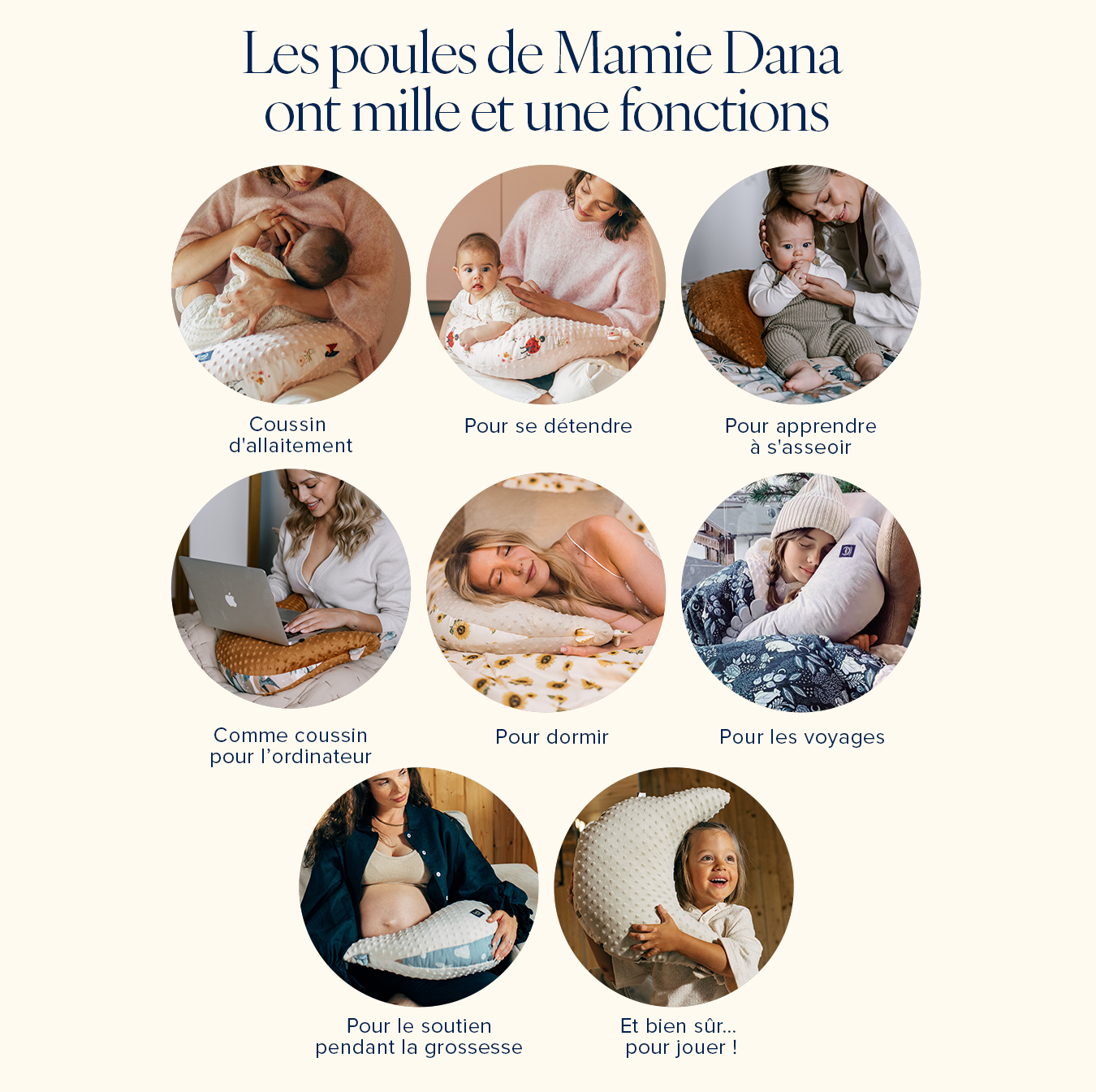 Coussin Poule de Grand-Mère Dany Velvet KHAKI