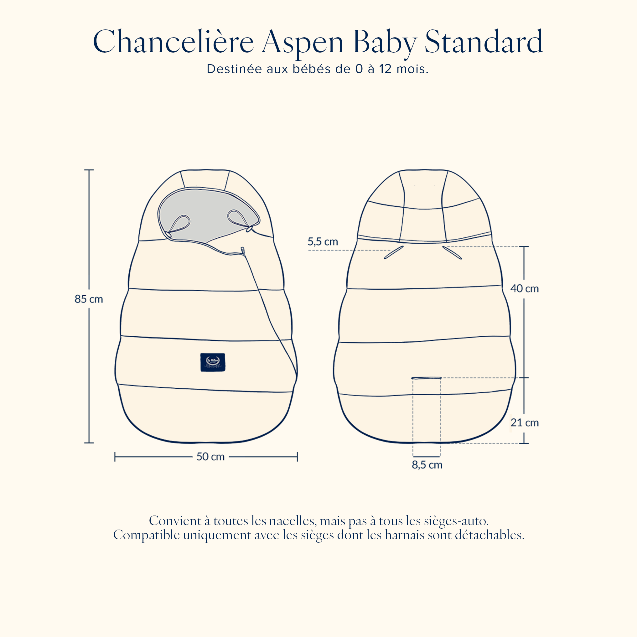 Chancelière pour poussette Baby DARK GREY