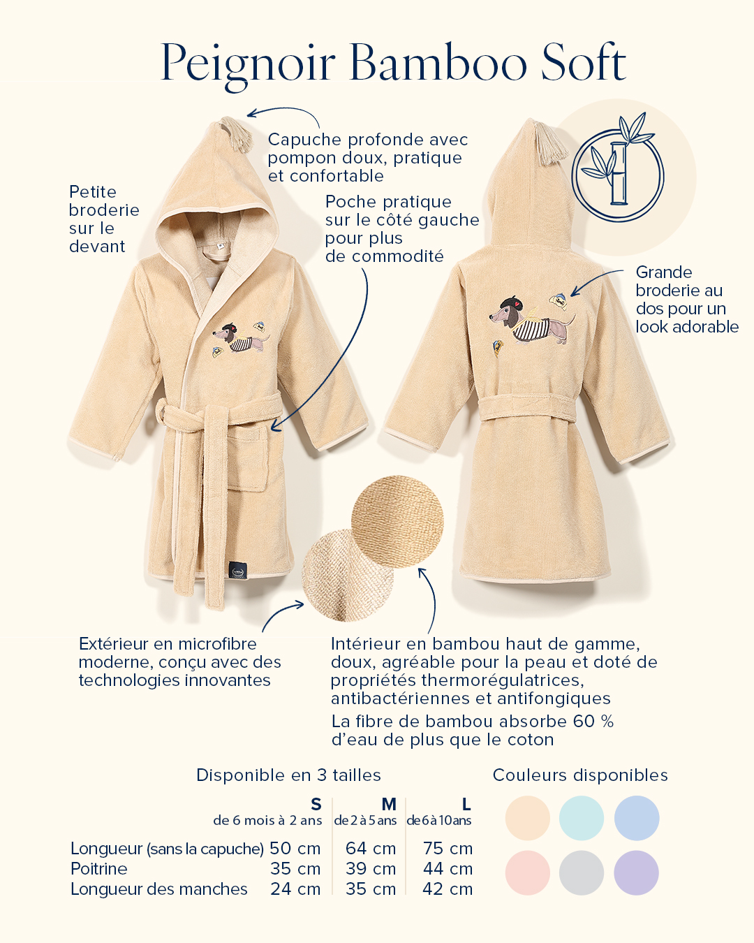 Peignoir Enfant FLY ME TO THE MOON SKY