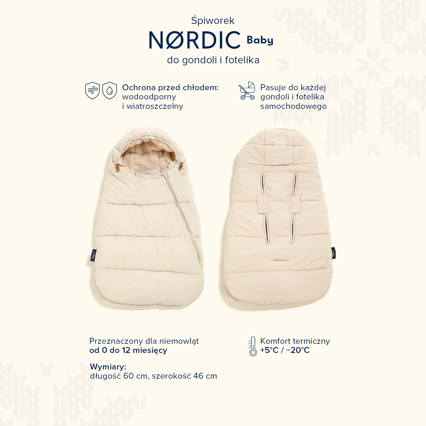 Śpiworek do wózka NORDIC Baby BEIGE