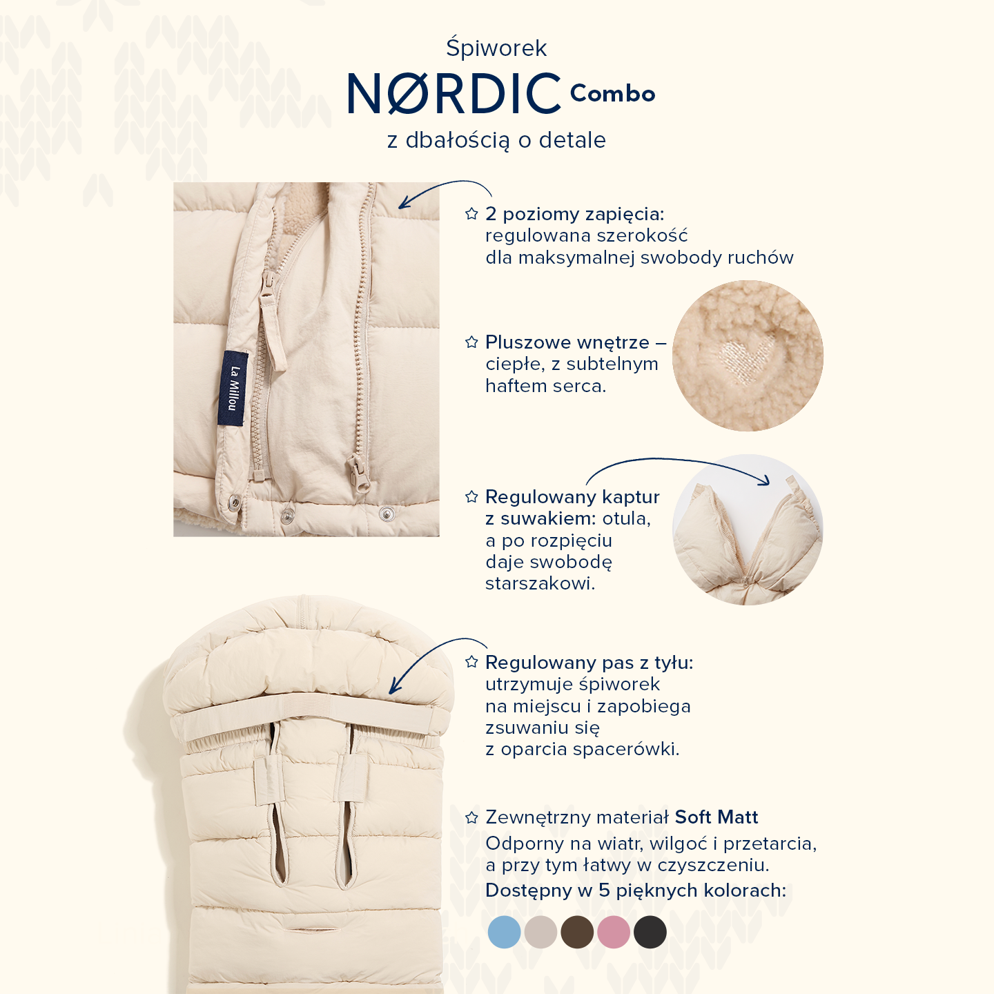 Śpiworek do wózka NORDIC Combo BLACK