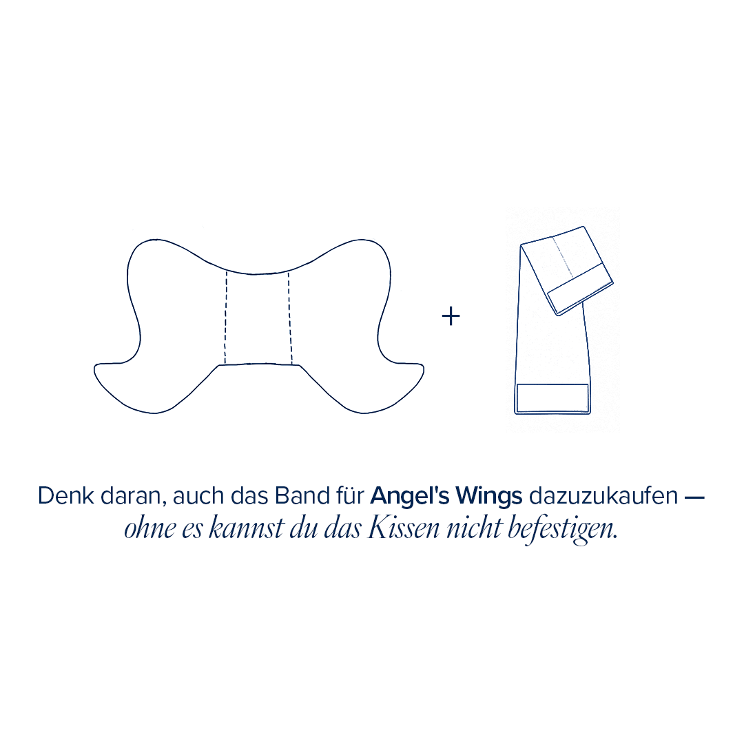 Angel's Wings Kissen Baumwolle Velvet STRIPES BLUE
