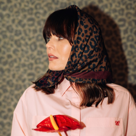 Apaszka LEOPARD CHOCO by Magdalena Lamparska-1182681316963