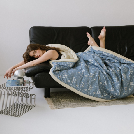 Ciepły Koc Velvet BANDANA DENIM-1511088314104