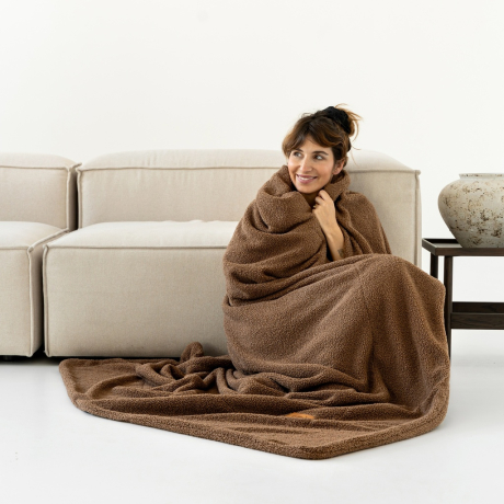 Koc futrzany Teddy Bear LATTE-1197301320436