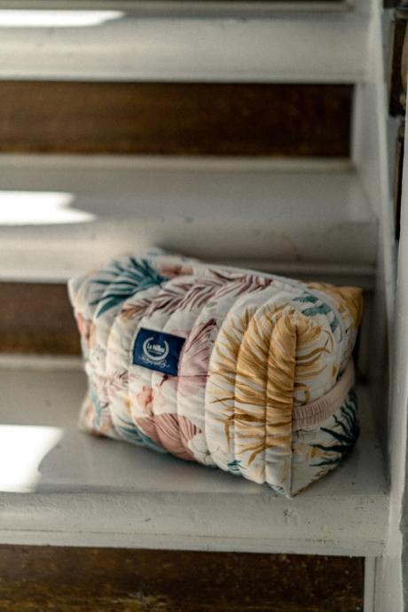 Kosmetyczka Pikowana BOHO PALMS LIGHT-891043243801