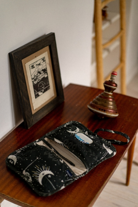 Organizer etui na pieluchy pikowany DARK LUNA-891011237274