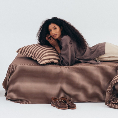 Poduszka do spania Bawełna STRIPES BROWN-1437249272834 Poduszka do spania Bawełna STRIPES BROWN-1437249272834