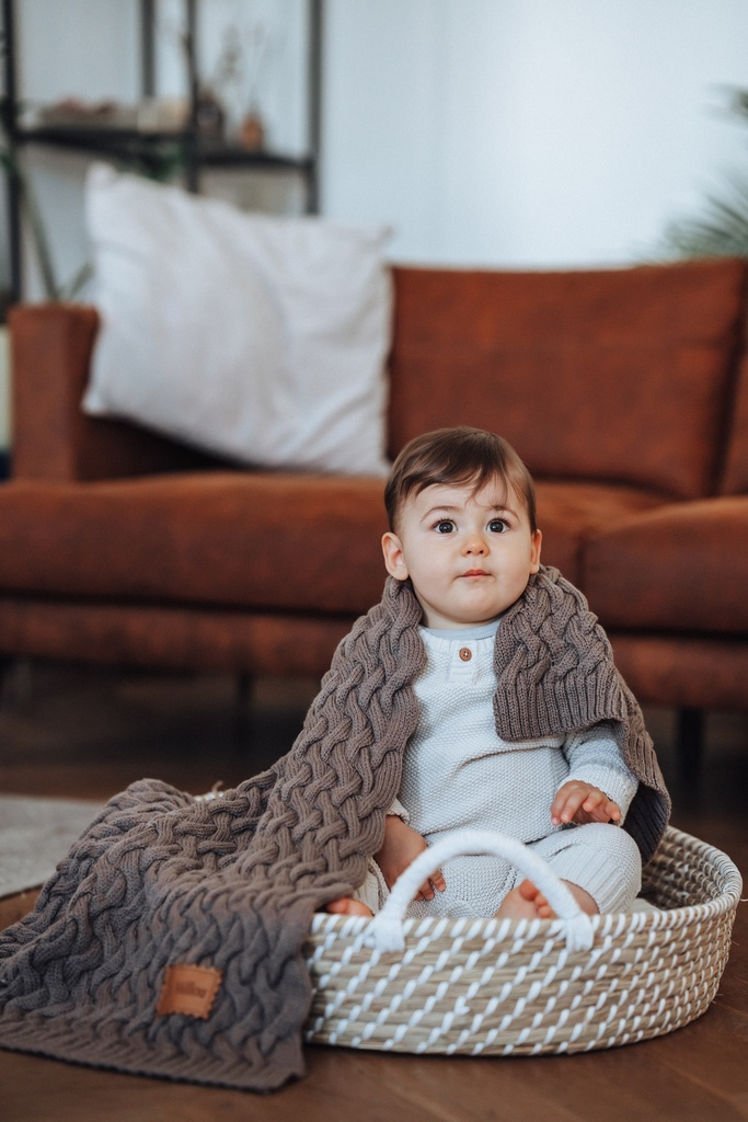 Warm Blanket Merino 100% STONED BROWN