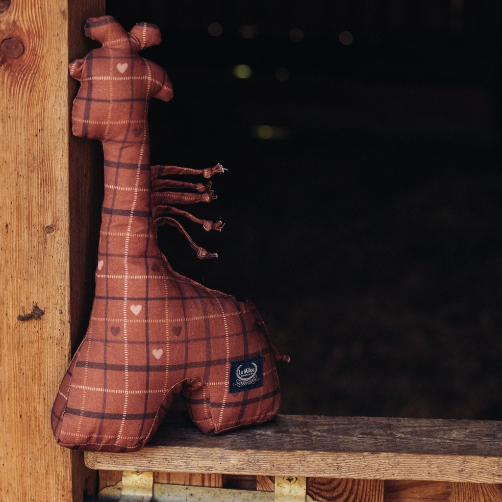 Grzechotka Żyrafka Bawełna MOO MEADOW PLAID