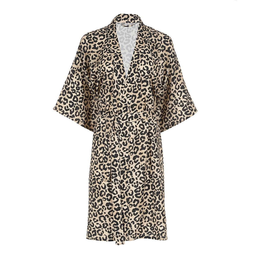 Kimono de Bambú LEOPARD CREAM by Magdalena Lamparska