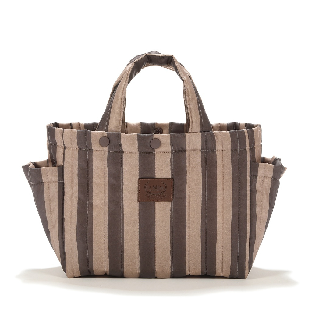 Stroller Organizer Nylon STRIPES BROWN