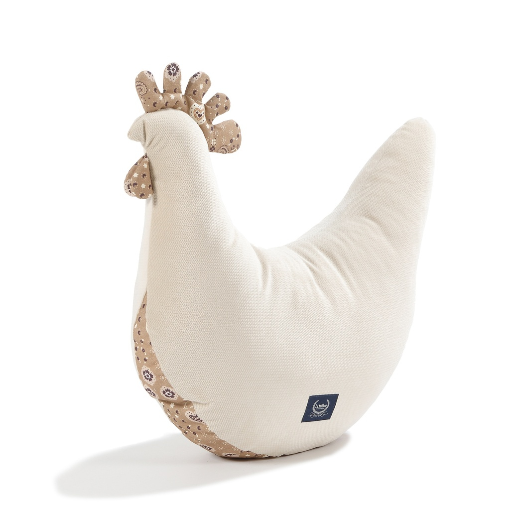 Poduszka Kura Babci Dany Velvet Bawełna BANDANA MOCCA