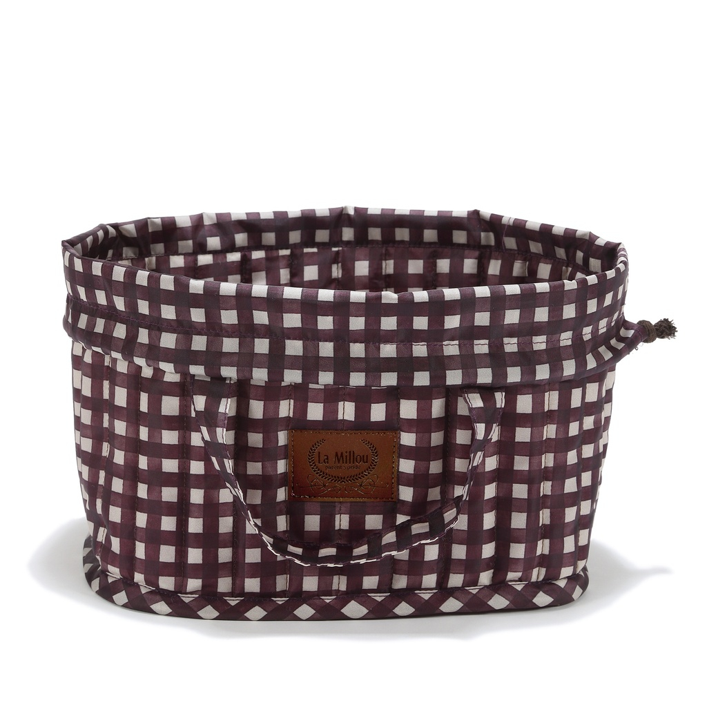 Diaper Organizer Nylon BURGUNDY VICHY