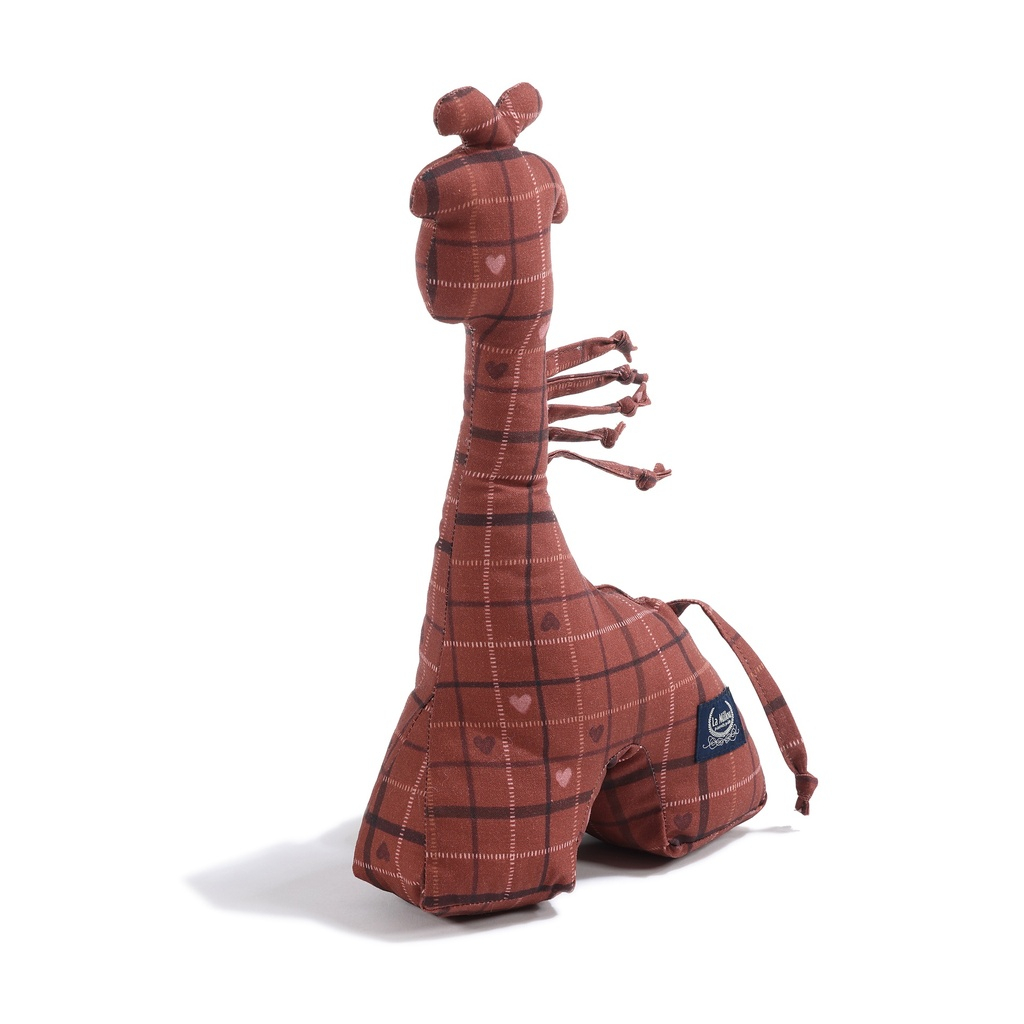 Grzechotka Żyrafka Bawełna MOO MEADOW PLAID