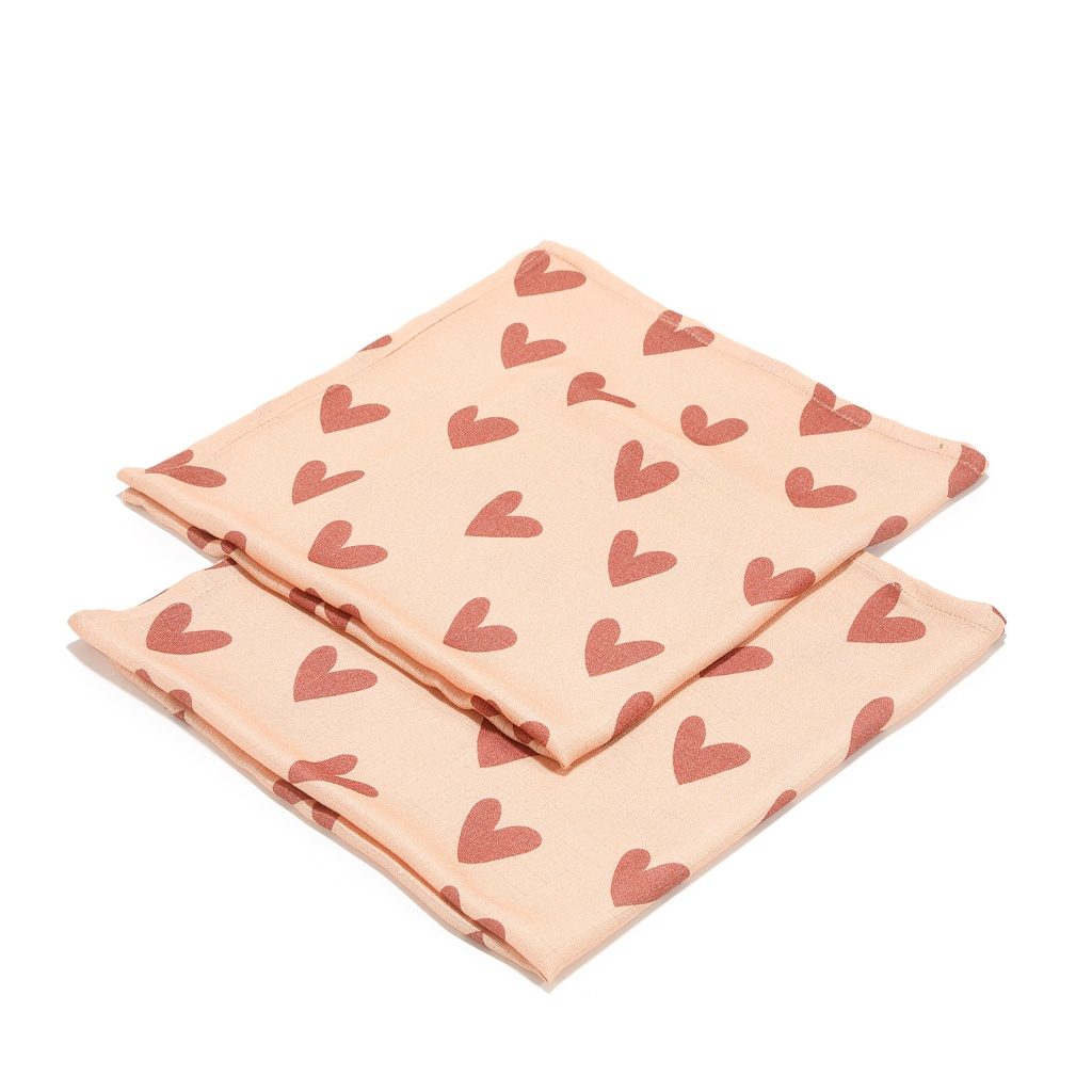 Lot de couches en bambou HEARTBEAT PINK