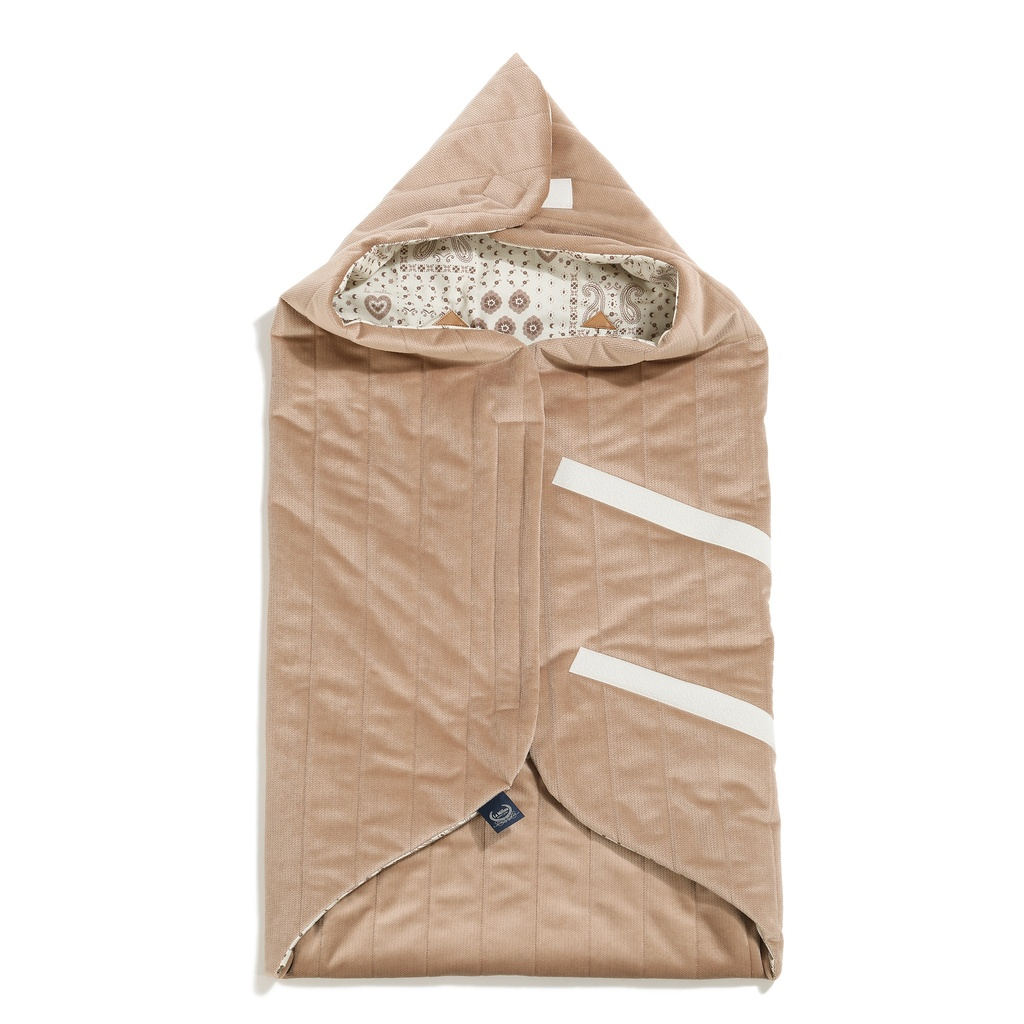 Kocyk do fotelika samochodowego Bawełna Velvet Multi BANDANA CREAM
