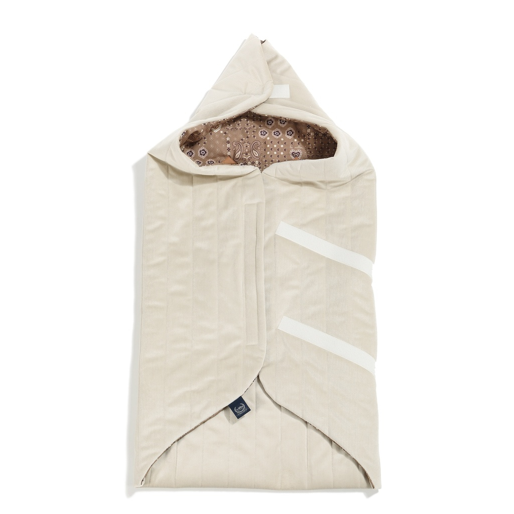 Kocyk do fotelika samochodowego Bawełna Velvet Multi BANDANA MOCCA