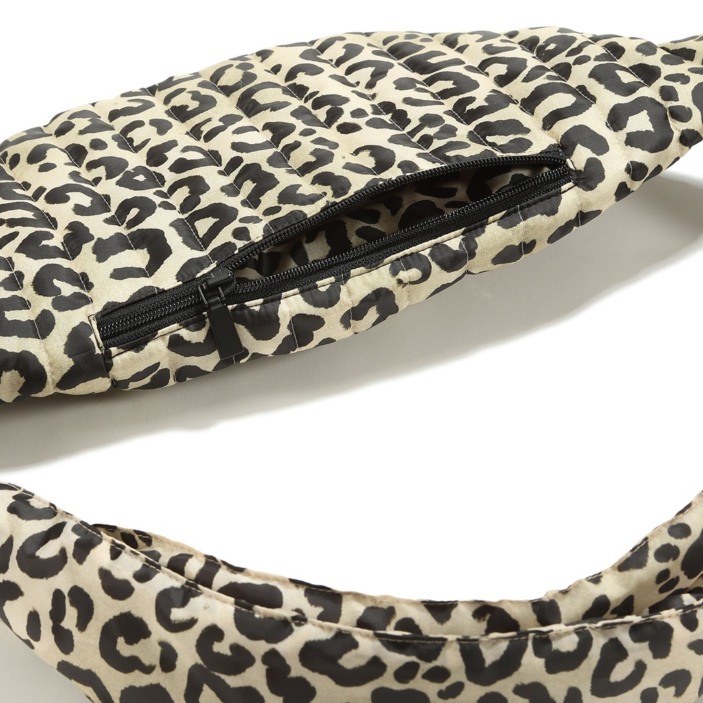 Nylon belt bag LEOPARD CREAM by Magdalena Lamparska