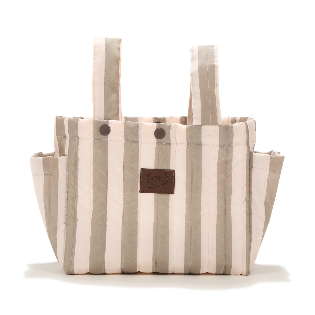 Stroller Organizer Nylon STRIPES BEIGE
