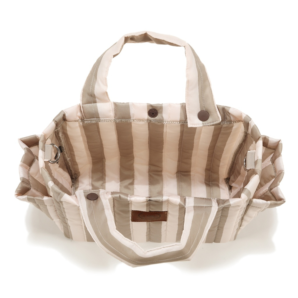 Stroller Organizer Nylon STRIPES BEIGE
