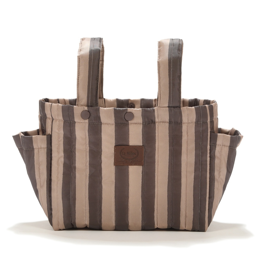 Stroller Organizer Nylon STRIPES BROWN