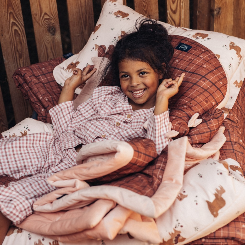 Poduszka Kura Babci Dany Bamboo MOO MEADOW PLAID