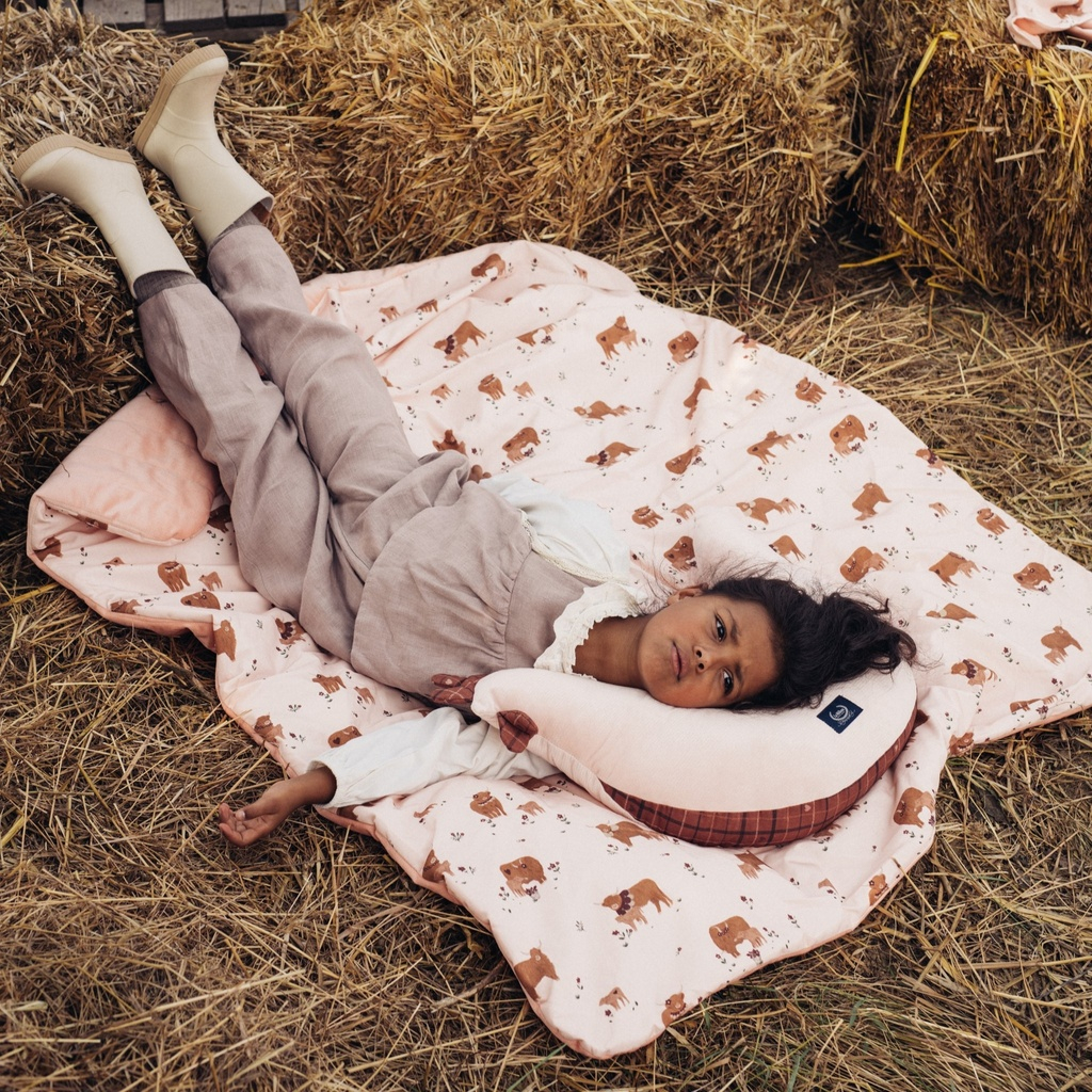 Poduszka Kura Babci Dany Velvet Bawełna MOO MEADOW PLAID