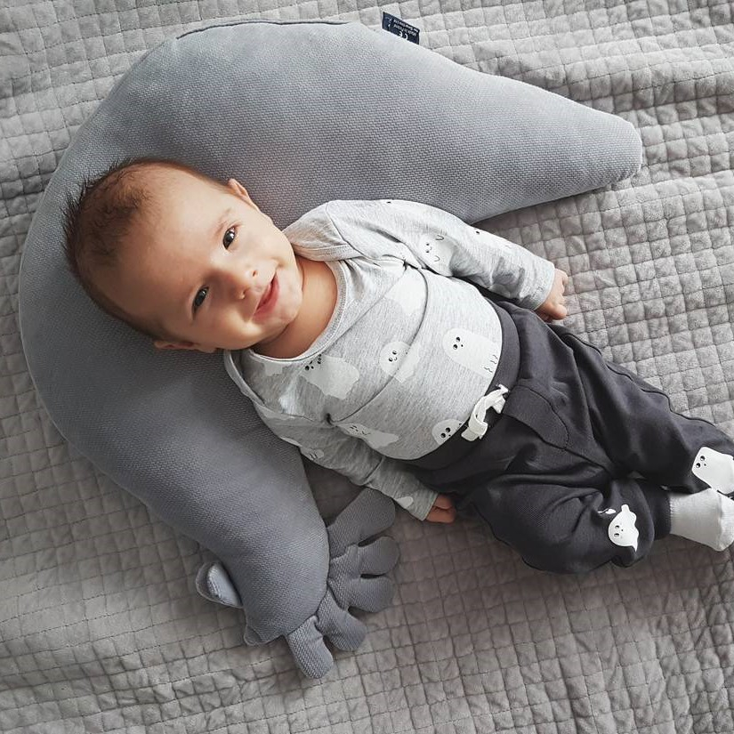 Poduszka Kura Babci Dany Velvet LIGHT GREY