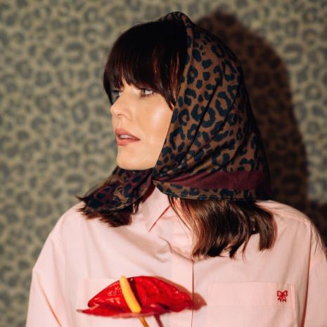 Apaszka LEOPARD CHOCO by Magdalena Lamparska-1182681316963