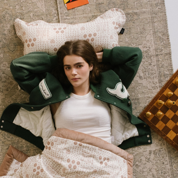 Poduszka do spania Bamboo BANDANA CREAM-1511109504494