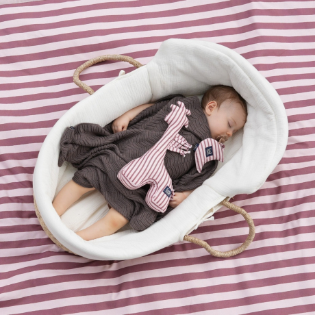 Grzechotka Żyrafka Bawełna STRIPES PINK-1561856359947