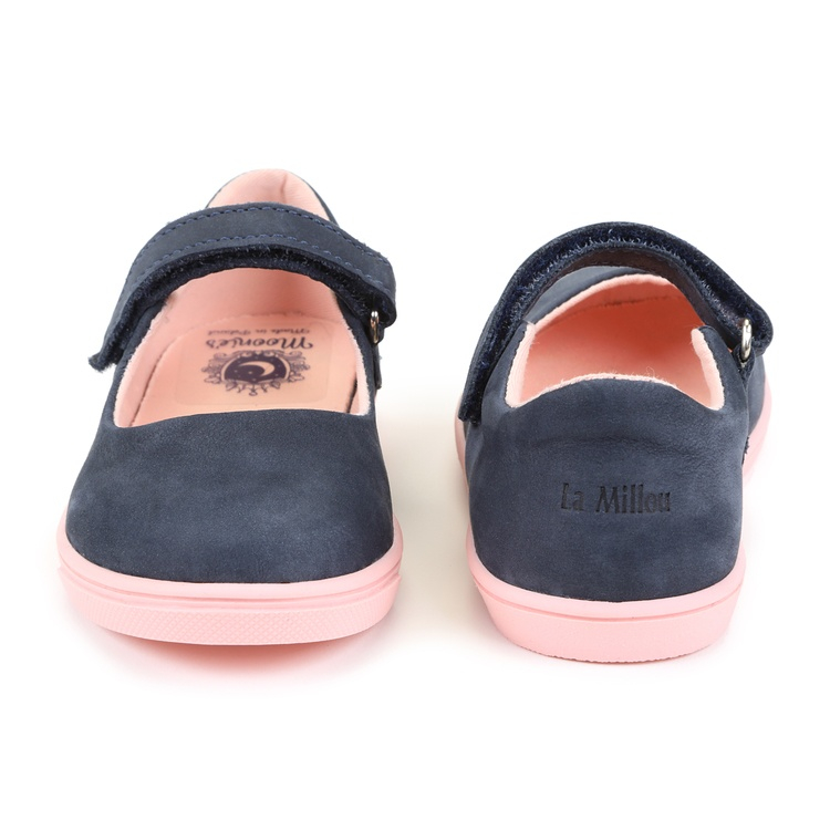 Leather Ballerina NAVY