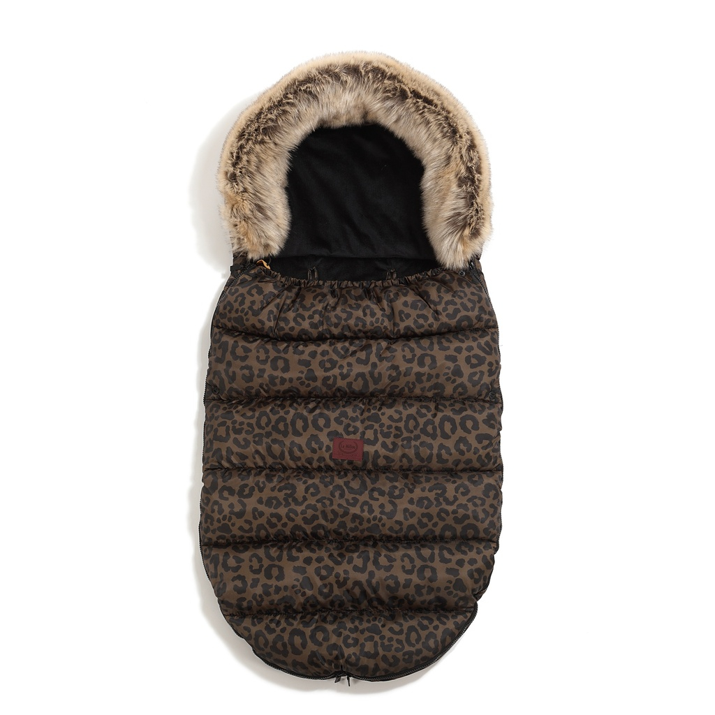 Footmuff Uni Multi LEOPARD CHOCO by Magdalena Lamparska