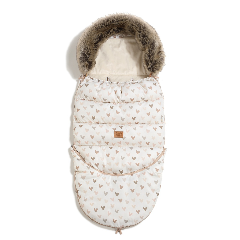 Footmuff Combo Multi HEARTBEAT BEIGE