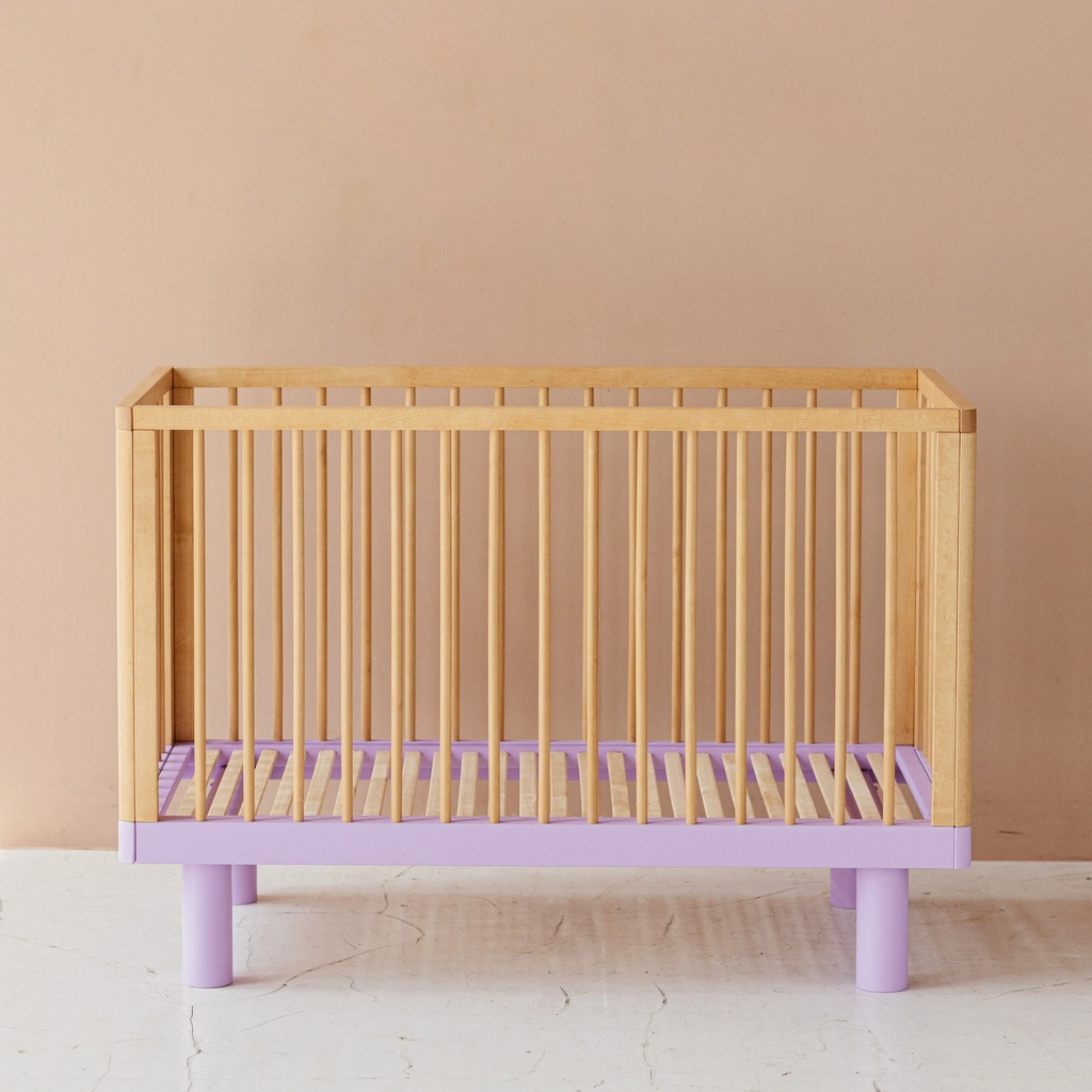 Łóżeczko dziecięce z barierką Junior NATURAL WOOD & LAVENDER