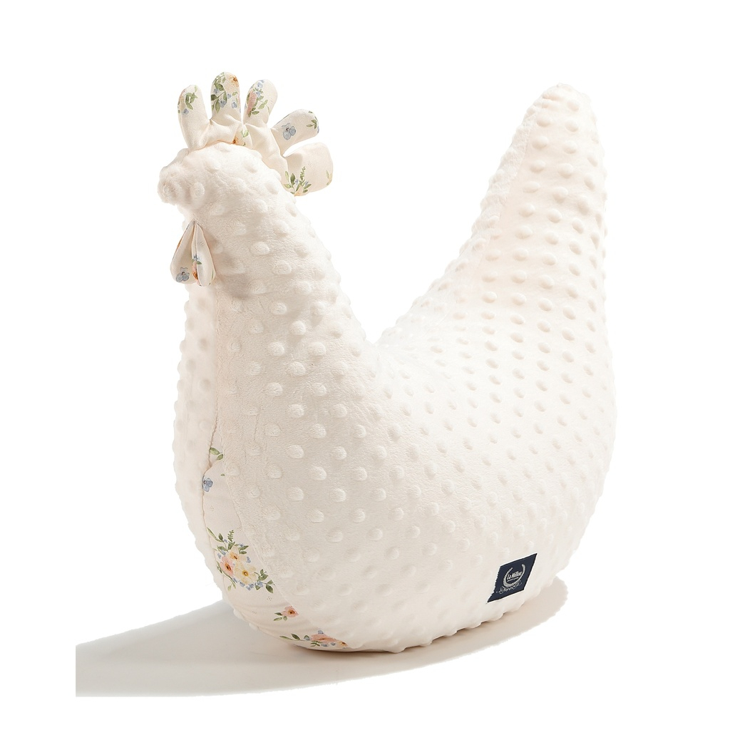 Grandma Dana's Hen Pillow Minky ENGLISH GARDEN