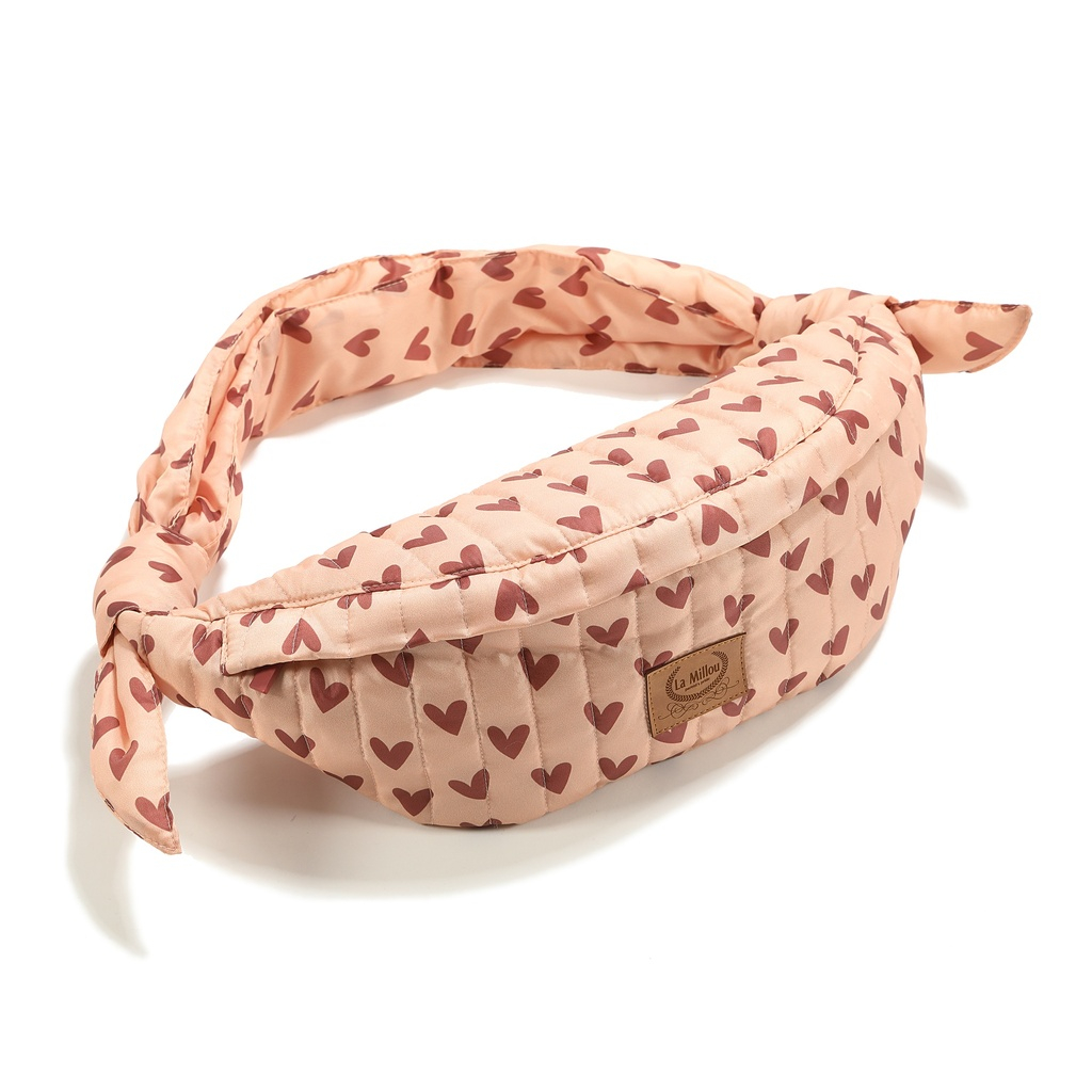 Nylon belt bag HEARTBEAT PINK