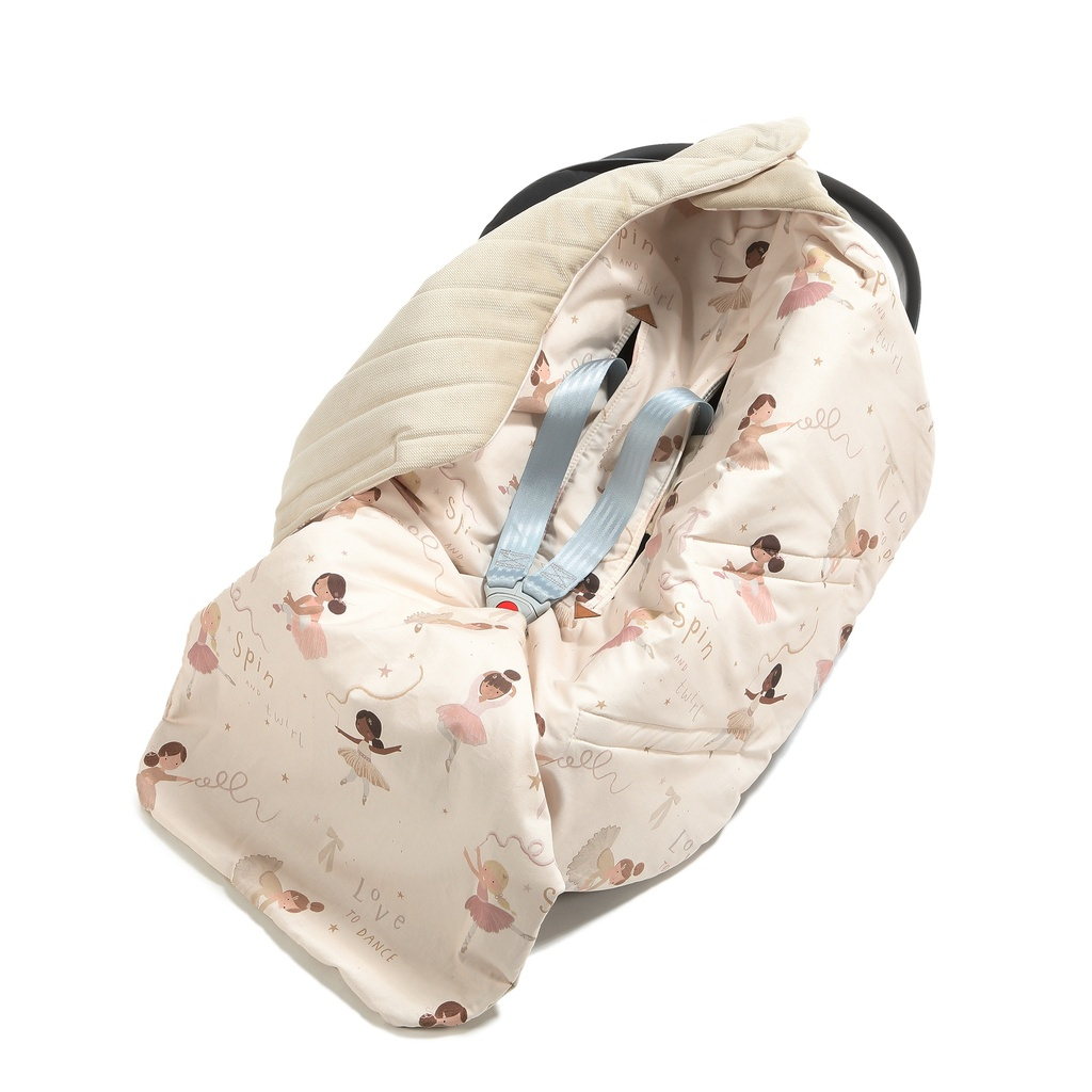 Car Seat Blanket Cotton Velvet Multi BALLERINE
