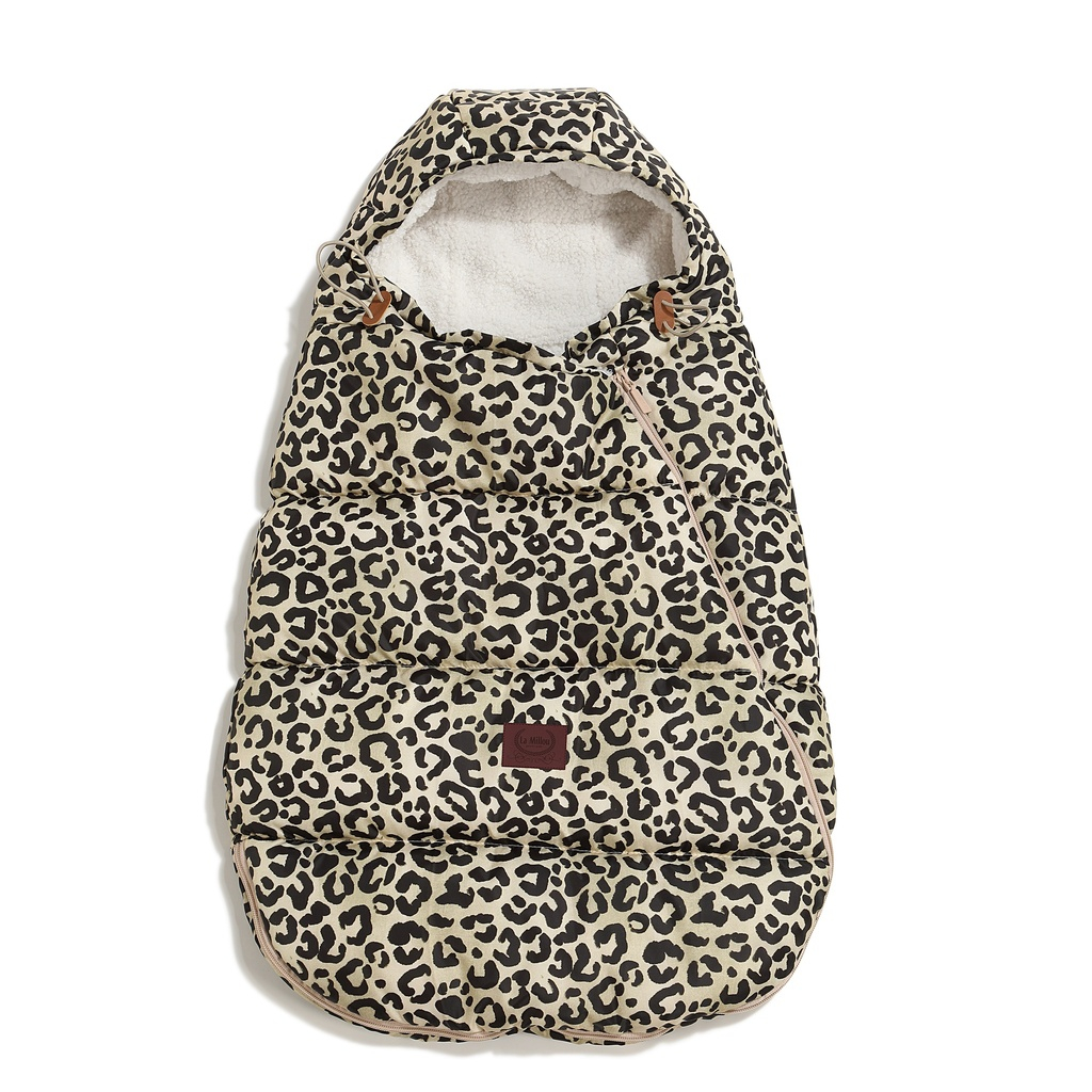 Footmuff Baby Multi LEOPARD CREAM by Magdalena Lamparska