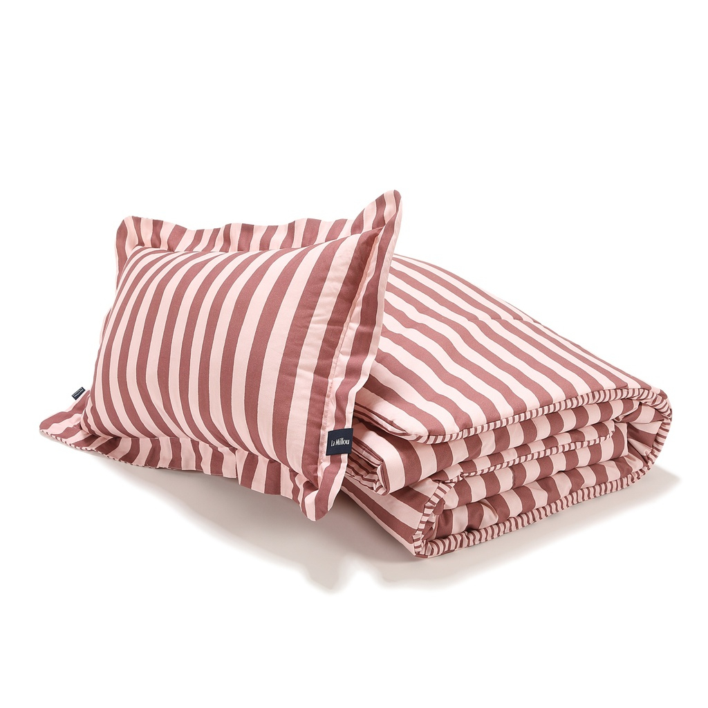 Cotton Bedding Set STRIPES PINK