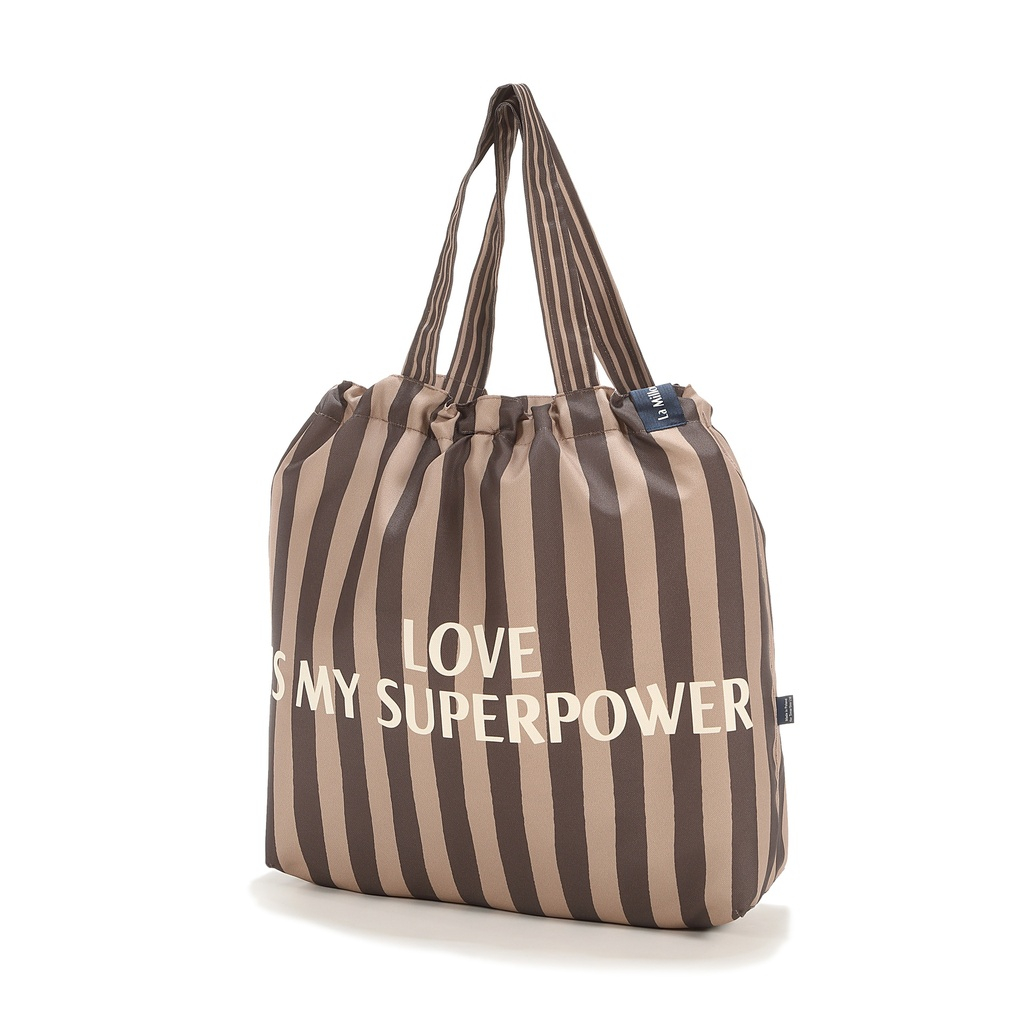 Torba Shopper Bag L STRIPES BROWN