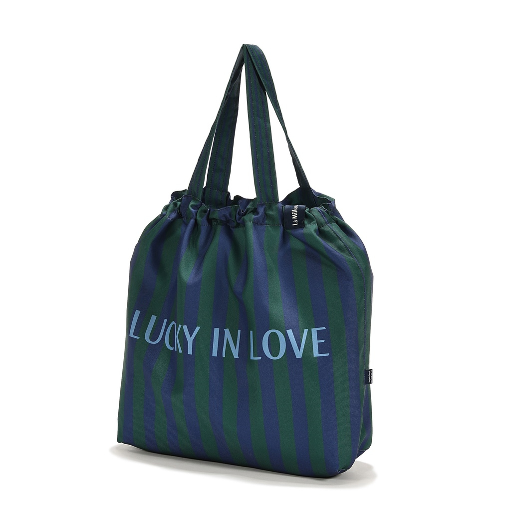 Shopper Bag L STRIPES GREEN