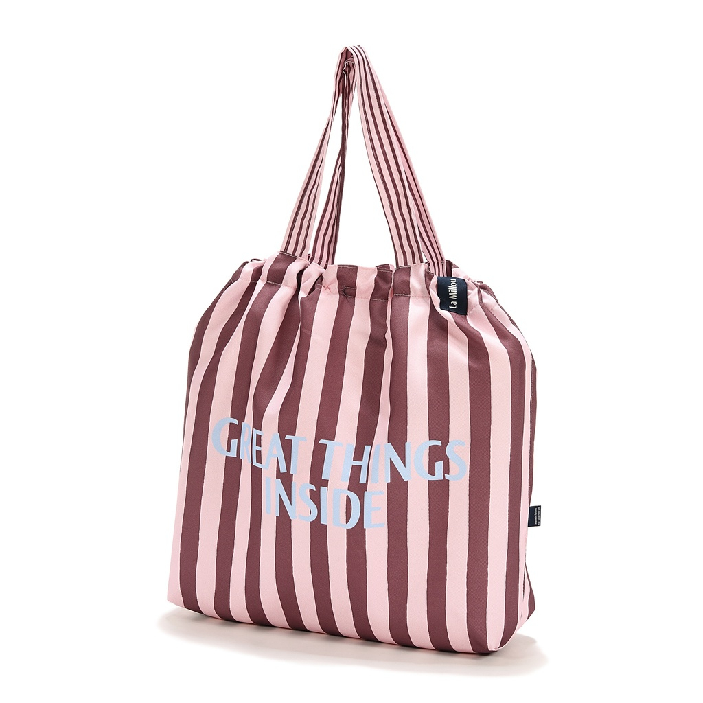 Torba Shopper Bag L STRIPES PINK