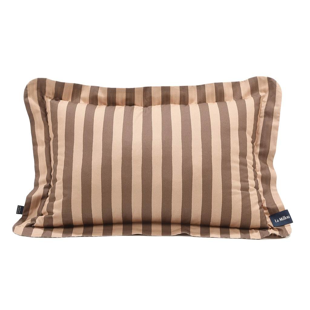 Sleeping Pillow Cotton STRIPES BROWN