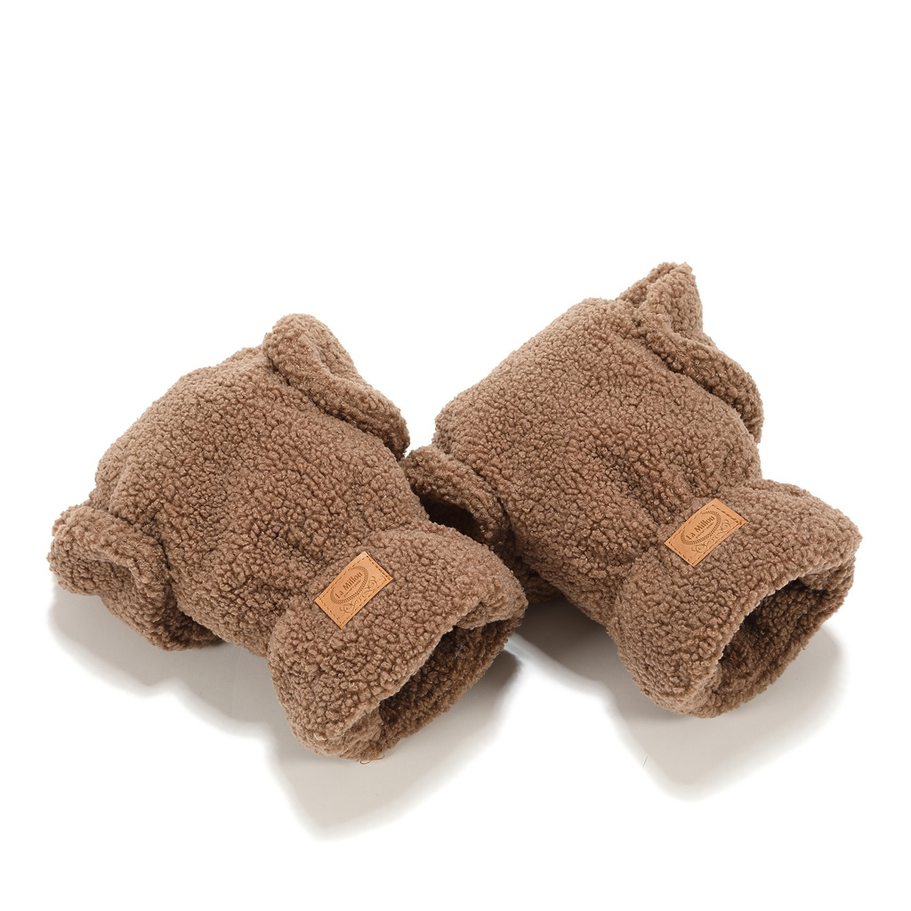 Stroller Gloves Teddy Bear LATTE