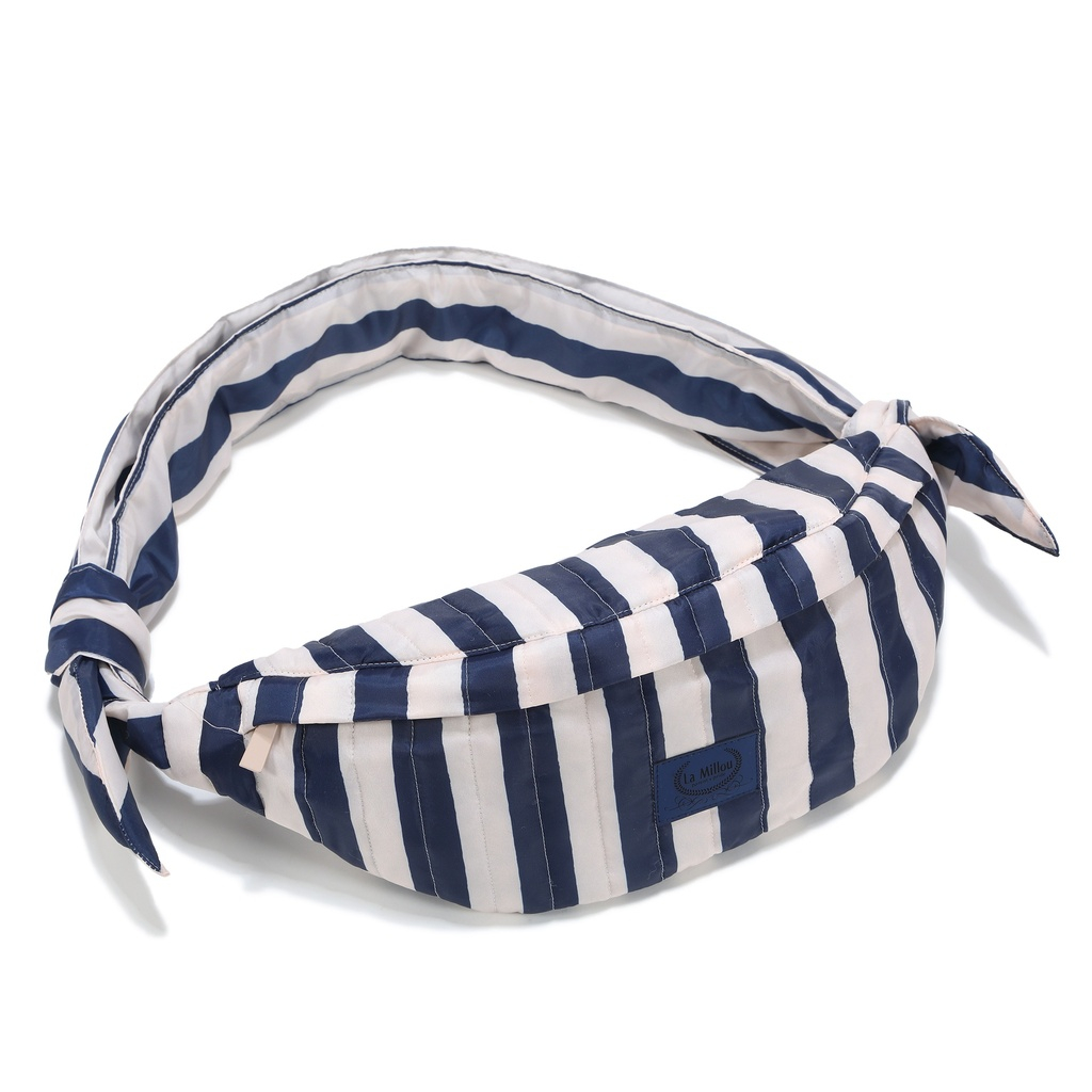 Nylon belt bag STRIPES NAVY