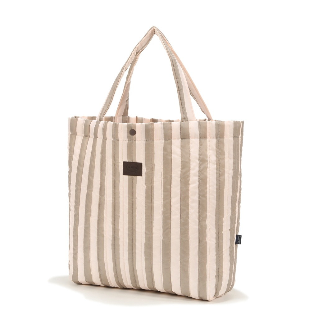 Shopper Bag Nylon STRIPES BEIGE