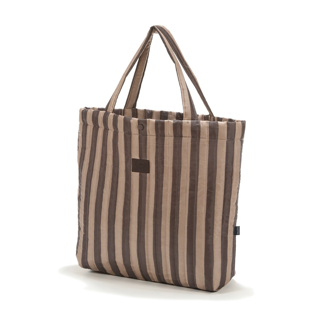 Shopper Bag Nylon STRIPES BROWN