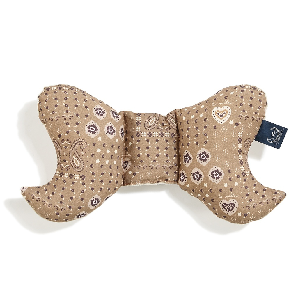 Angel's Wings Kissen Baumwolle Velvet BANDANA MOCCA